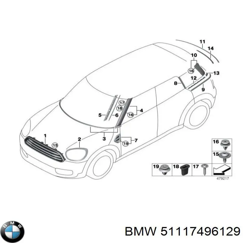 Бампер на авто BMW 51117496129 ціна, від 190.03 USD
