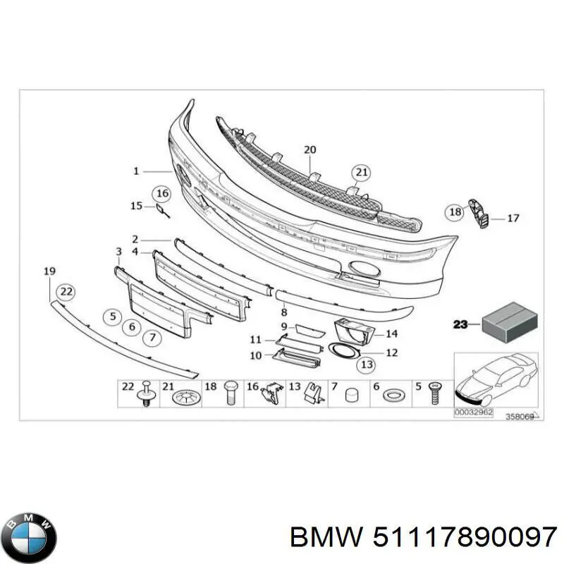  BMW 51117890097 ціна, від 22.80 USD