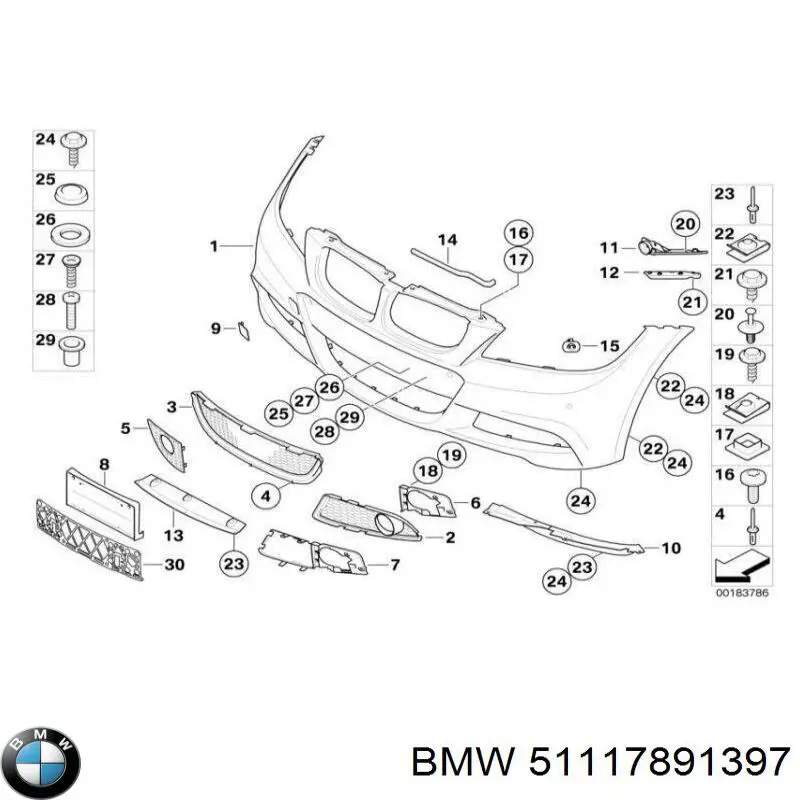  BMW 51117891397 ціна, від 15.00 USD