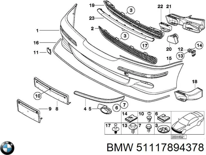 Купити 51117894378 BMW Буфер (бампер) передній