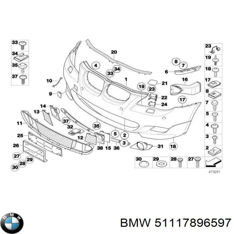 Купити 51117896597 BMW 