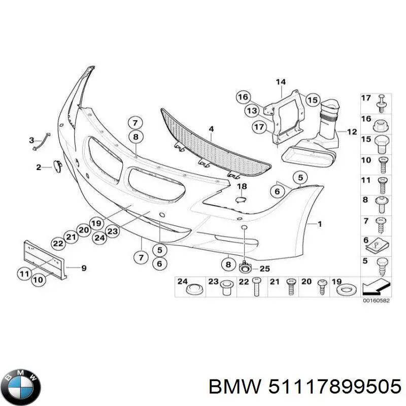 51117899505 BMW Бампер передній в зборі
