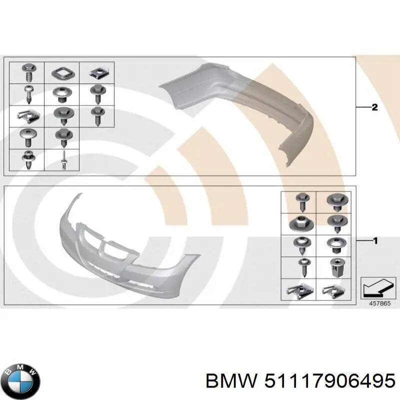 Заглушка, решітка протитуманних фар бампера переднього, ліва на BMW 3 (E90)