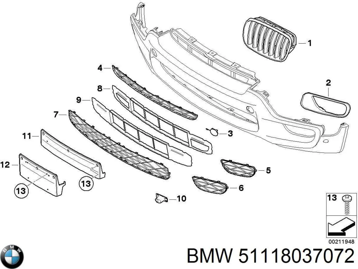  BMW 51118037072 ціна, від 73.43 USD