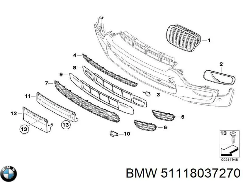  BMW 51118037270 ціна, від 22.55 USD