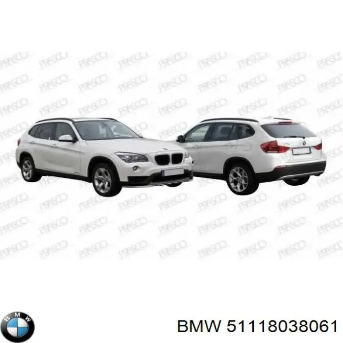 Решітка переднього бампера, ліва BMW 51118038061 ціна, від 22.78 USD