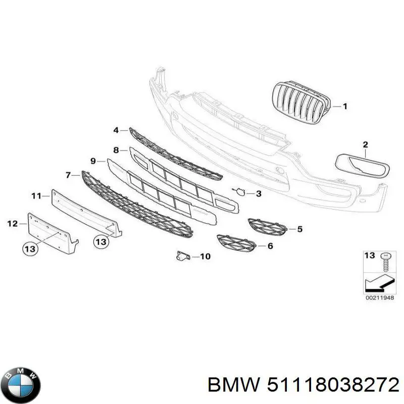  BMW 51118038272 ціна, від 65.89 USD