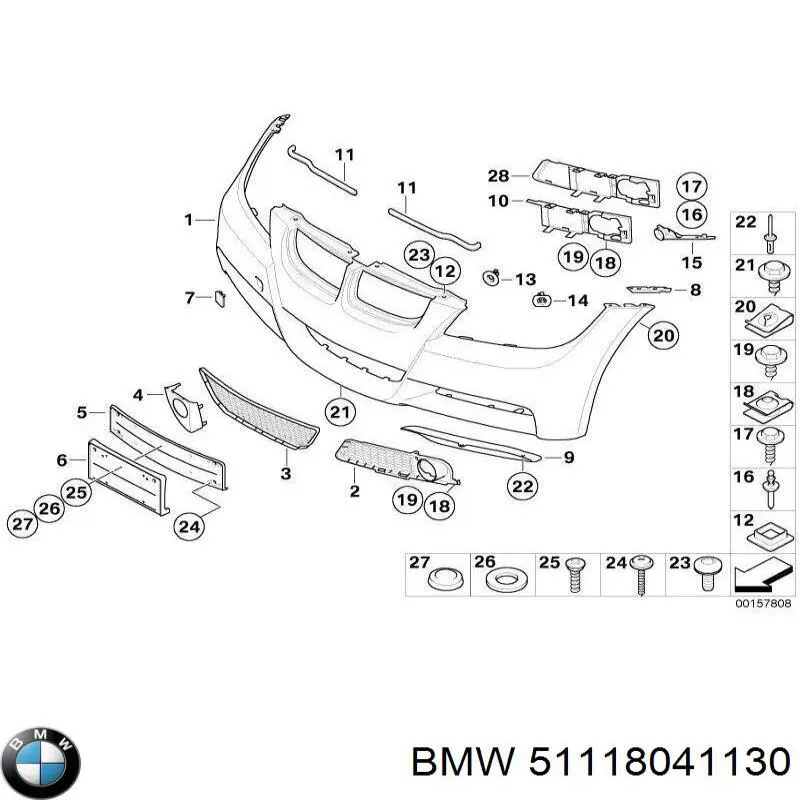 Бампер на авто BMW 51118041130 ціна, від 837.07 USD