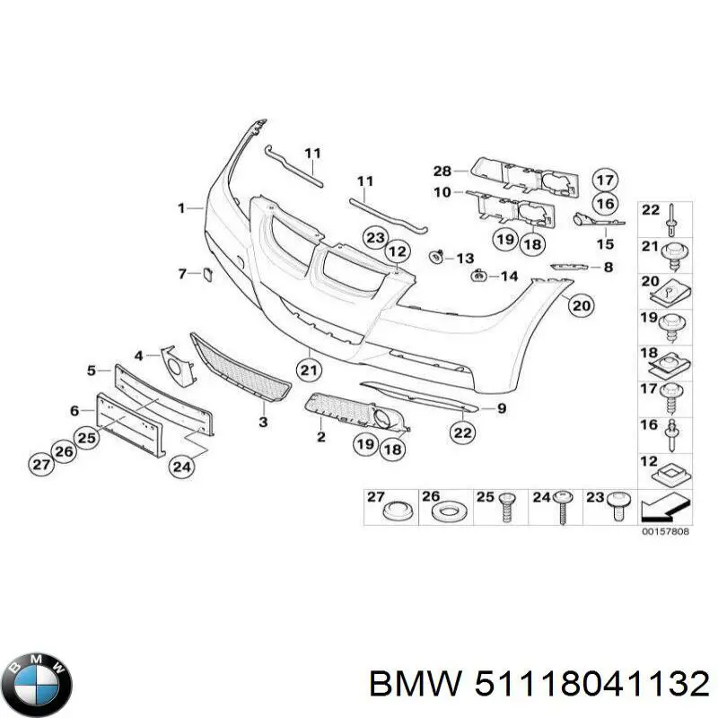 Бампер на авто BMW 51118041132 ціна, від 837.07 USD