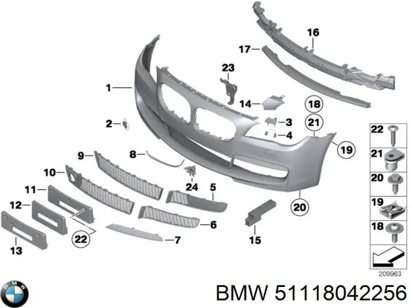 Абсорбер бампера переднього BMW 51118042256 ціна, від 22.52 USD