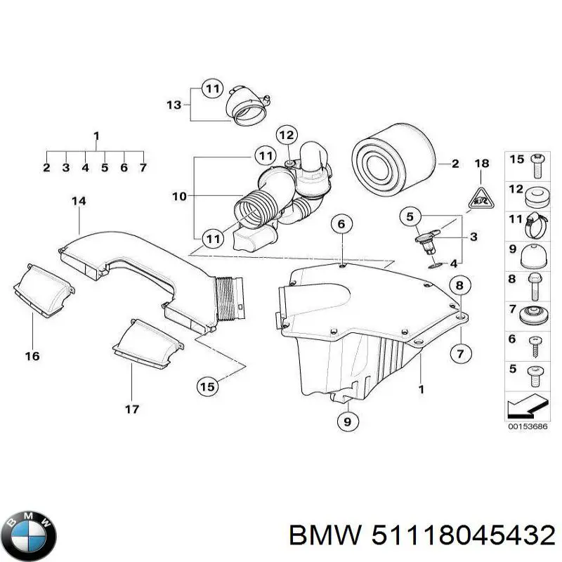  BMW 51118045432 ціна, від 62.87 USD