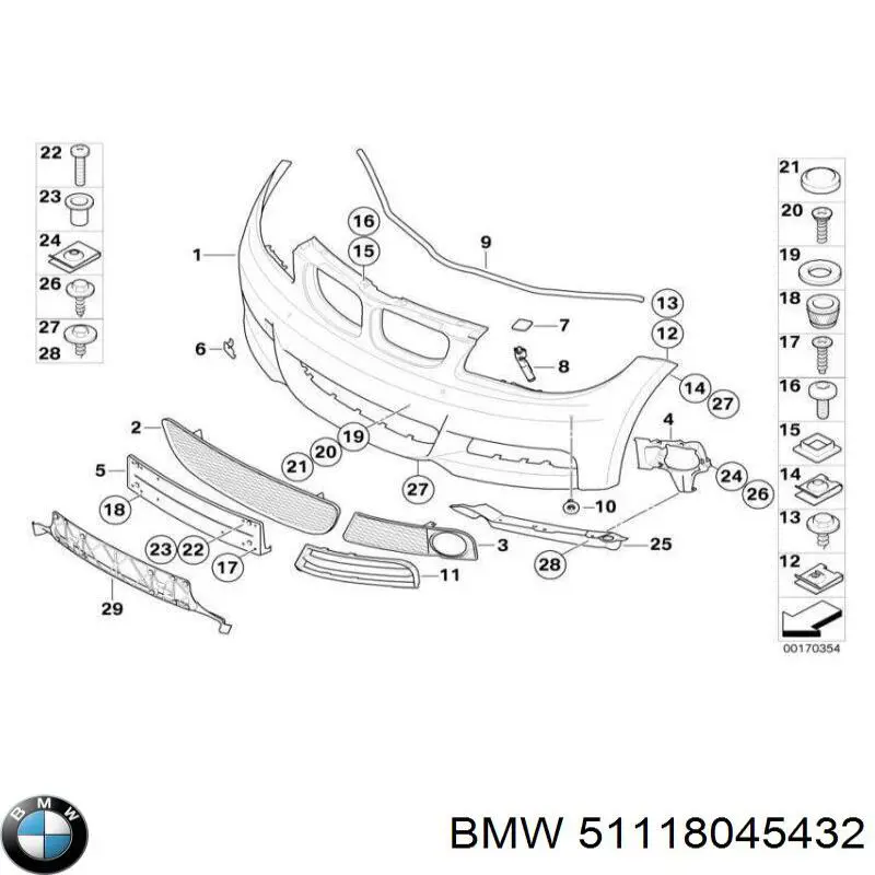 Купити 51118045432 BMW 