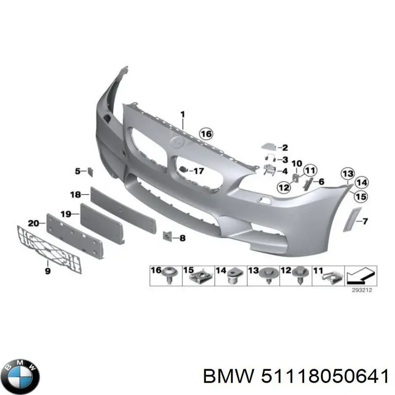 51118050641 BMW Бампер передній в зборі