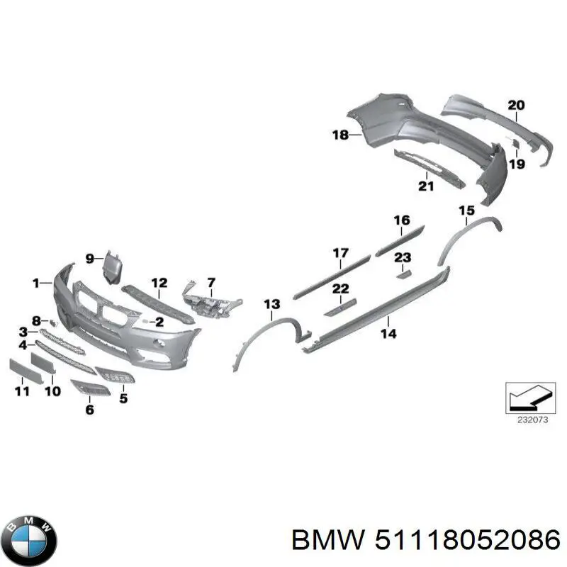 Купити 51118052086 BMW Заглушки буксирувального гака