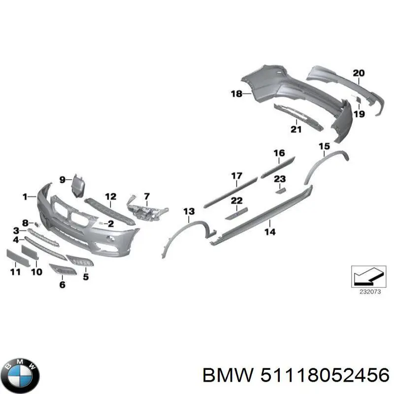 Бампер передній 51118052456 BMW