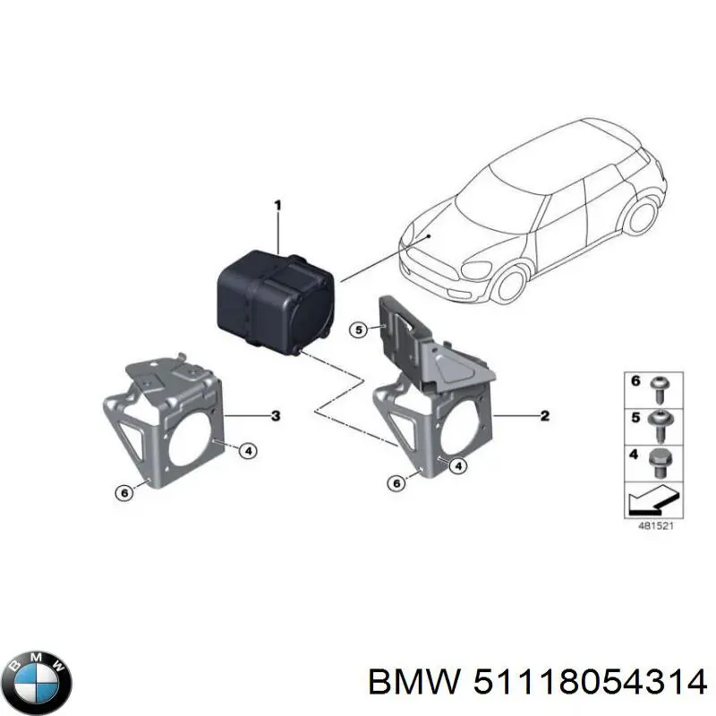 Купити 51118054314 BMW Кронштейн підсилювача переднього бампера