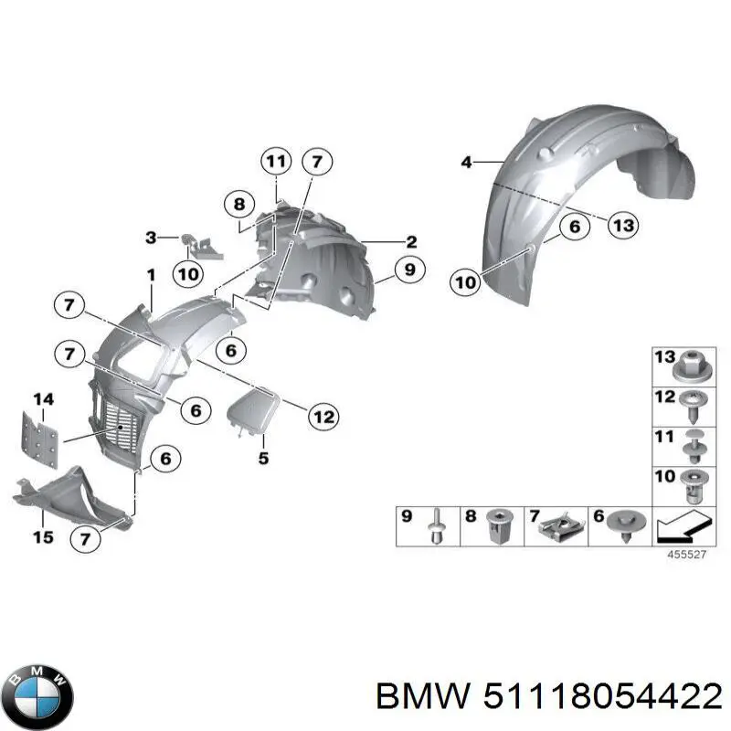 51118054422 BMW Бампер передній в зборі