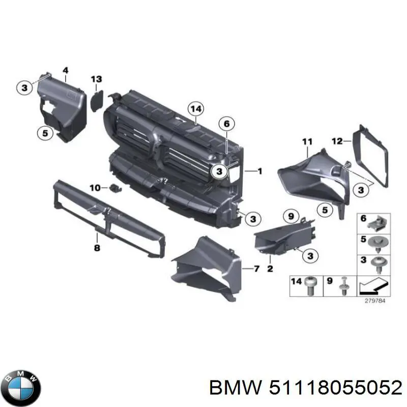 Бампер на авто BMW 51118055052 ціна, від 1128.08 USD