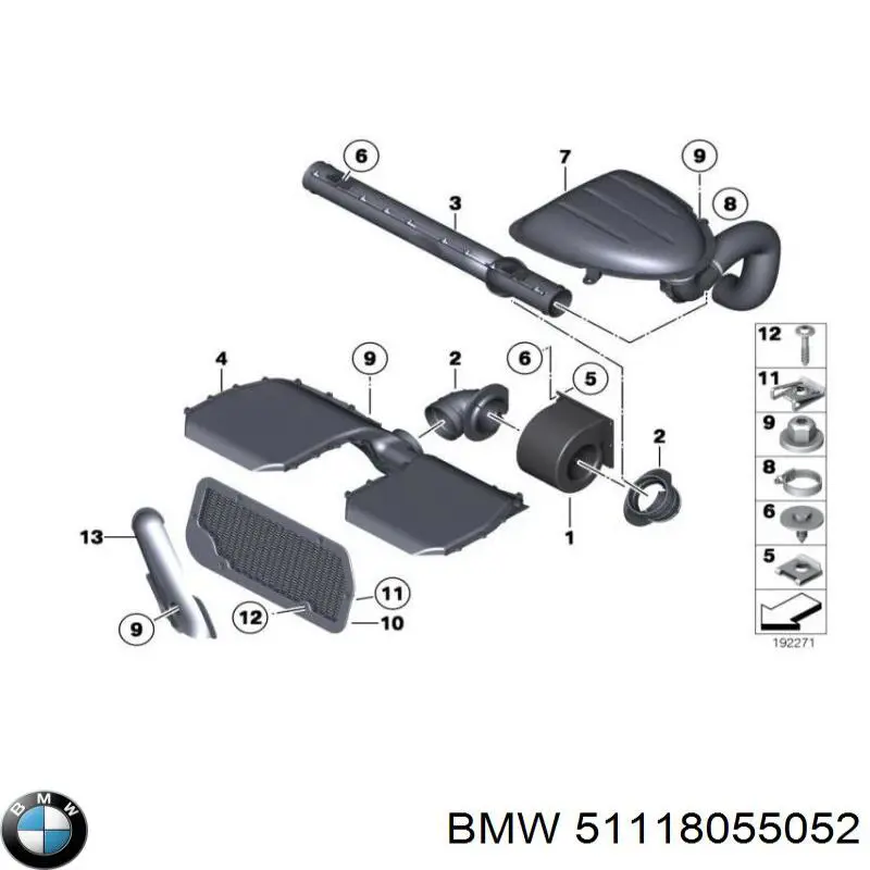 51118055052 BMW Бампер передній в зборі