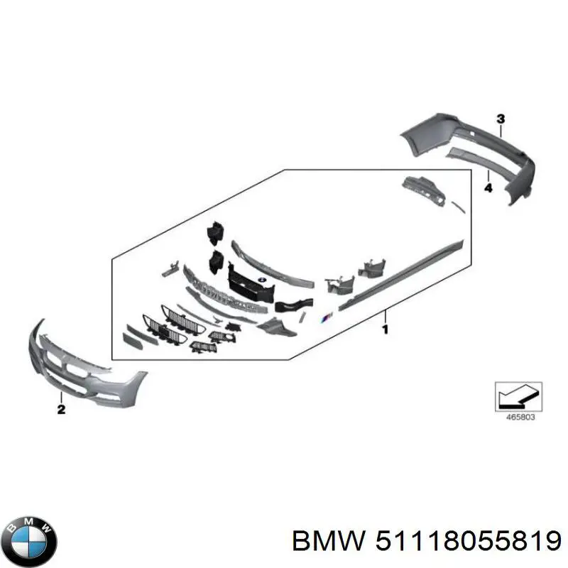 51118055819 BMW бампер передній
