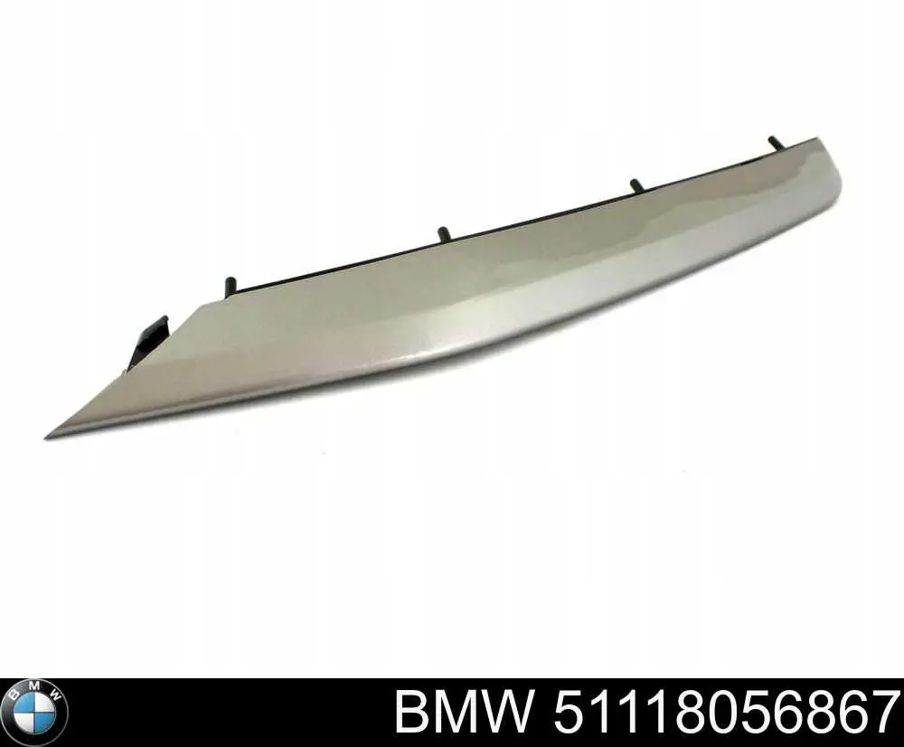51118056867 BMW Молдинг решітки переднього бампера, лівий