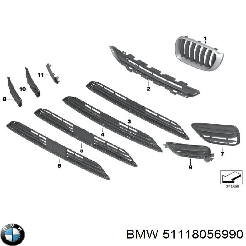 Кронштейн датчика парктроніка, передній бічний BMW 51118056990 ціна, від 23.53 USD