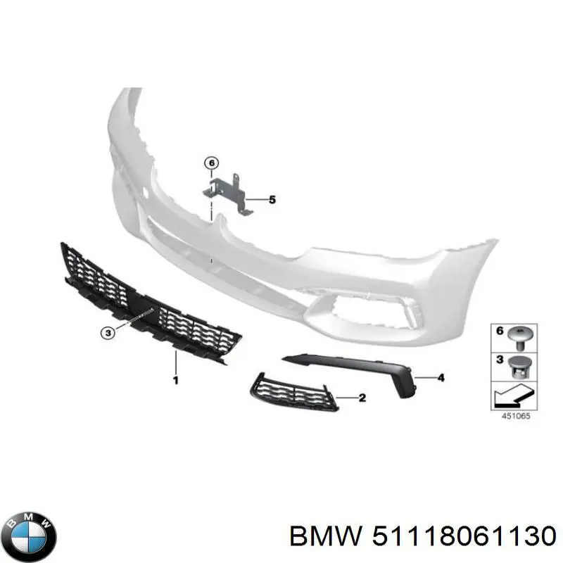 Кронштейн кріплення протитуманною фари, правої BMW 51118061130 ціна, від 113.44 USD