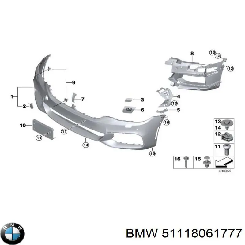  BMW 51118061777 ціна, від 12.67 USD