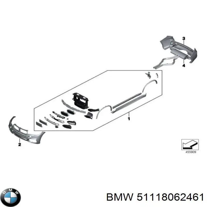 51118062461 BMW Бампер передній в зборі