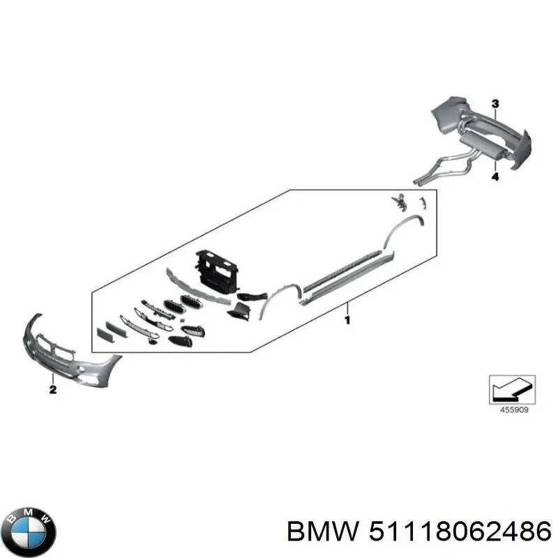 51118062486 BMW Бампер передній в зборі