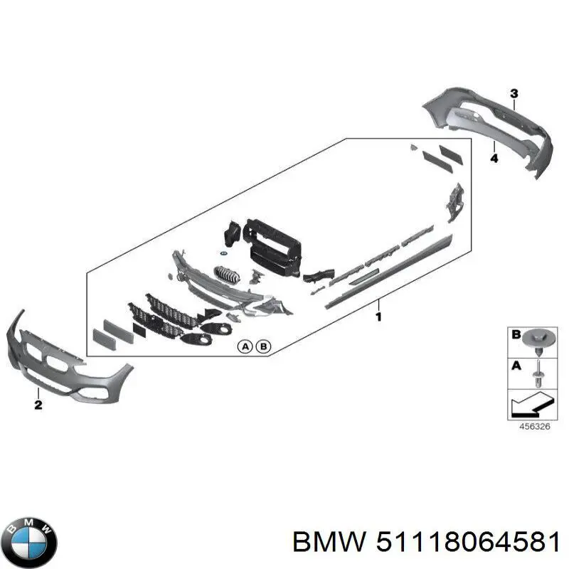 Купити 51118064581 BMW Буфер (бампер) передній