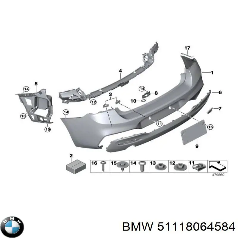 Бампер на авто BMW 51118064584 ціна, від 228.04 USD