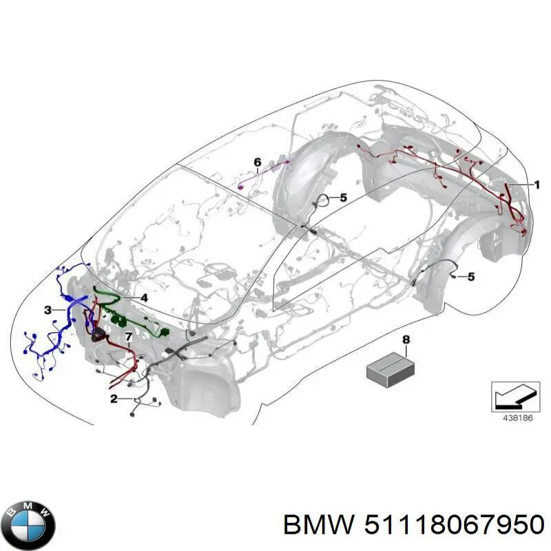 Кронштейн датчика парктроніка, передній бічний BMW 51118054175 ціна, від 61.08 USD