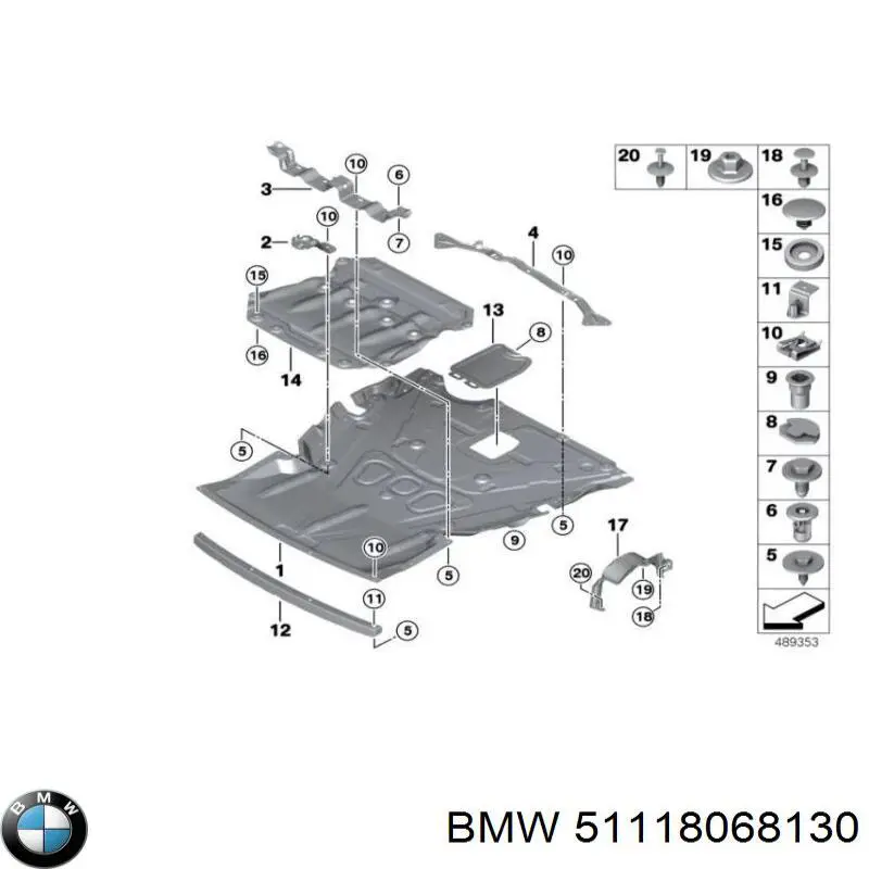 Кронштейн кріплення захисту двигуна Autotechteile 7115133 ціна, від 16.73 USD