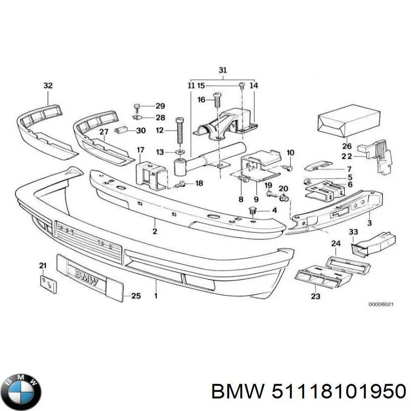 Бампер на авто BMW 51118101950 ціна, від 233.93 USD