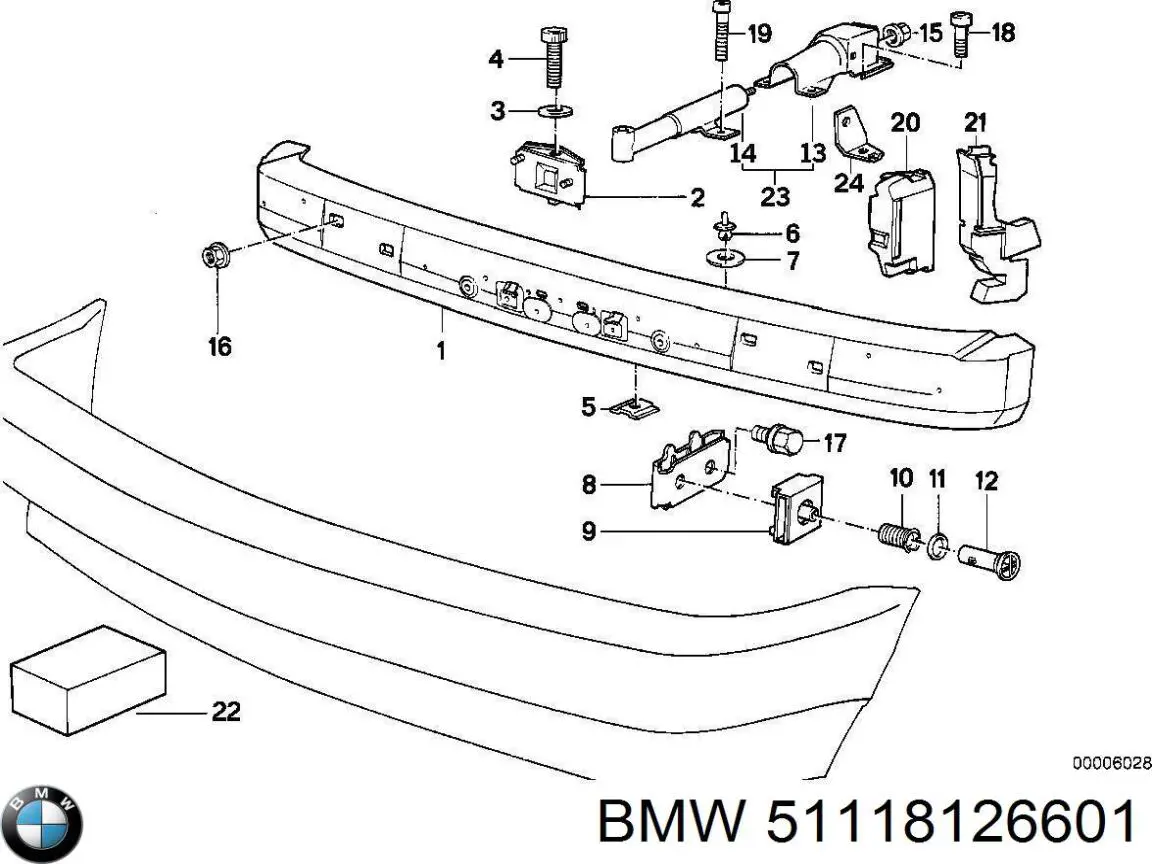 51118126601 BMW Наповнювач бампера переднього