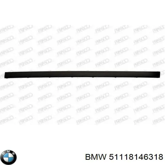Купити 51118146318 BMW Накладка бампера переднього, права