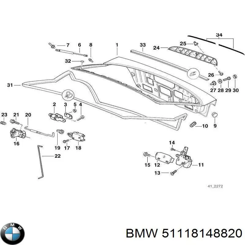Кріплення переднього номера автомобіля BMW 51118148820 ціна, від 32.70 USD