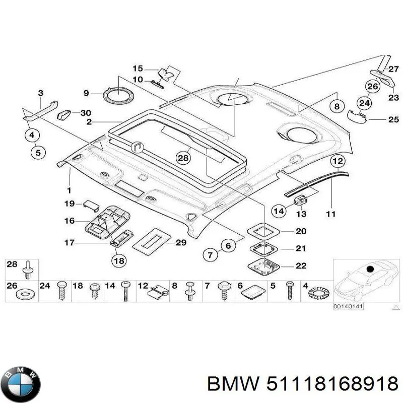Решітка переднього бампера, права BMW 51118168918 ціна, від 51.97 USD