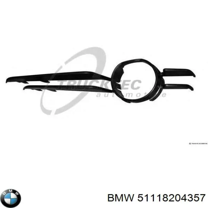51118204357 BMW ободок/окантовка фари протитуманної, лівий