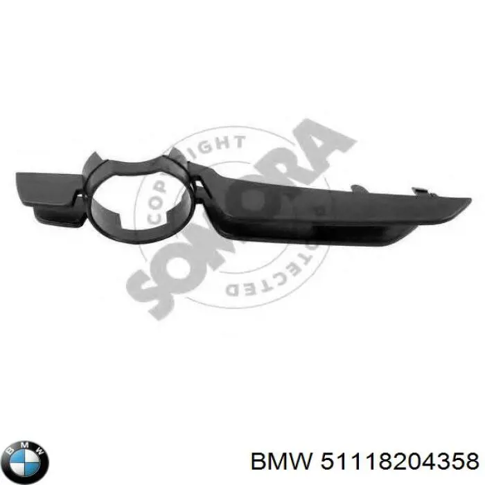 Ободок/окантовка фари протитуманной, правий на BMW 3 (E46)