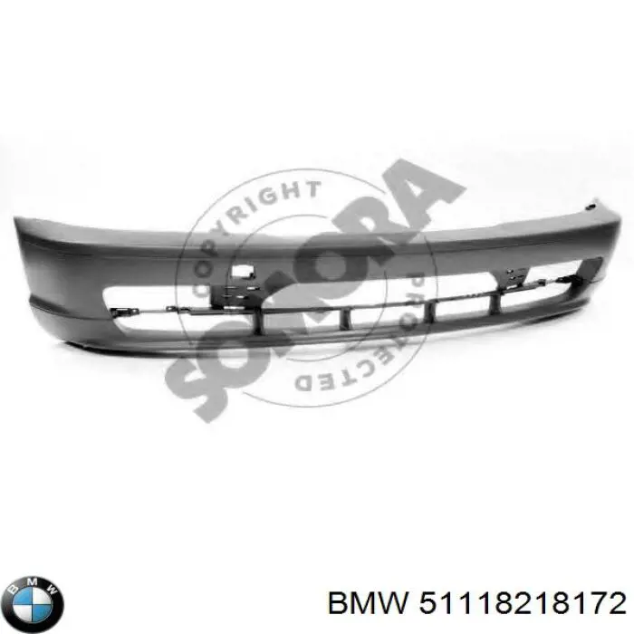 51118218172 BMW Бампер передній в зборі
