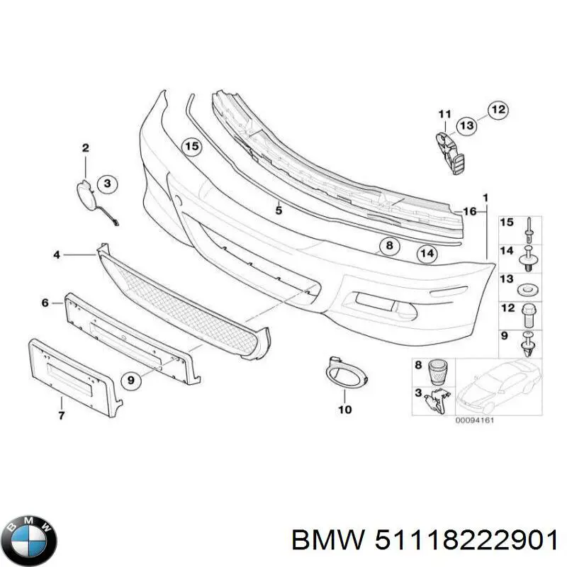 Купити 51118222901 BMW 