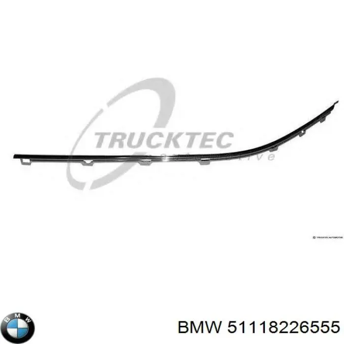 Молдинг переднього бампера, лівий BMW 51118226555 ціна, від 12.25 USD