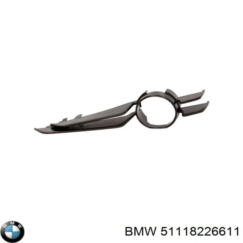 Решітка переднього бампера, ліва BMW 51118226611 ціна, від 12.88 USD