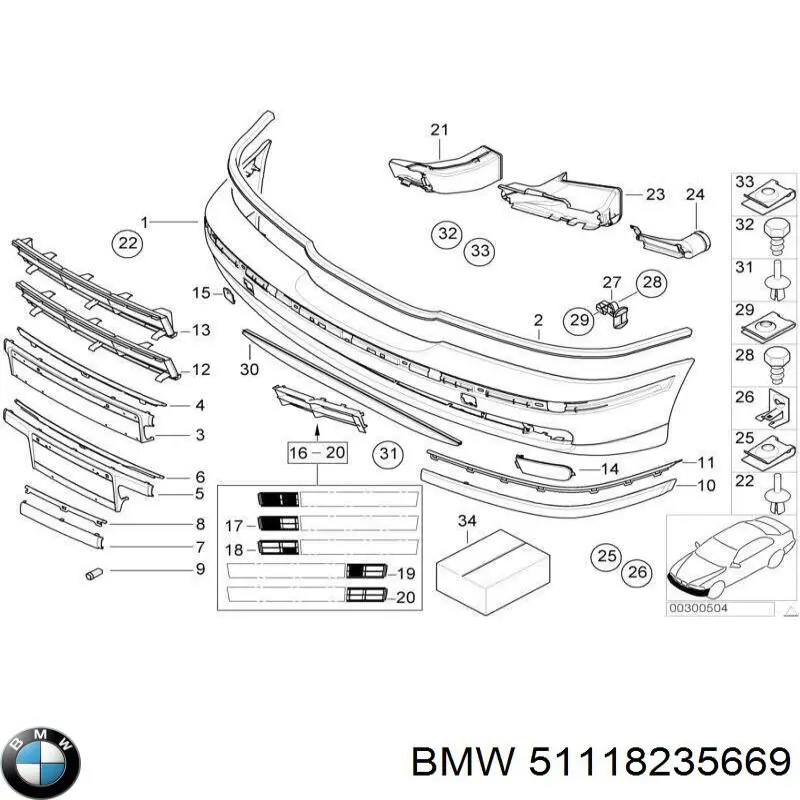  BMW 51118235669 ціна, від 16.12 USD