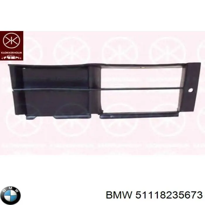 Решітка переднього бампера, ліва BMW 51118235673 ціна, від 5.79 USD