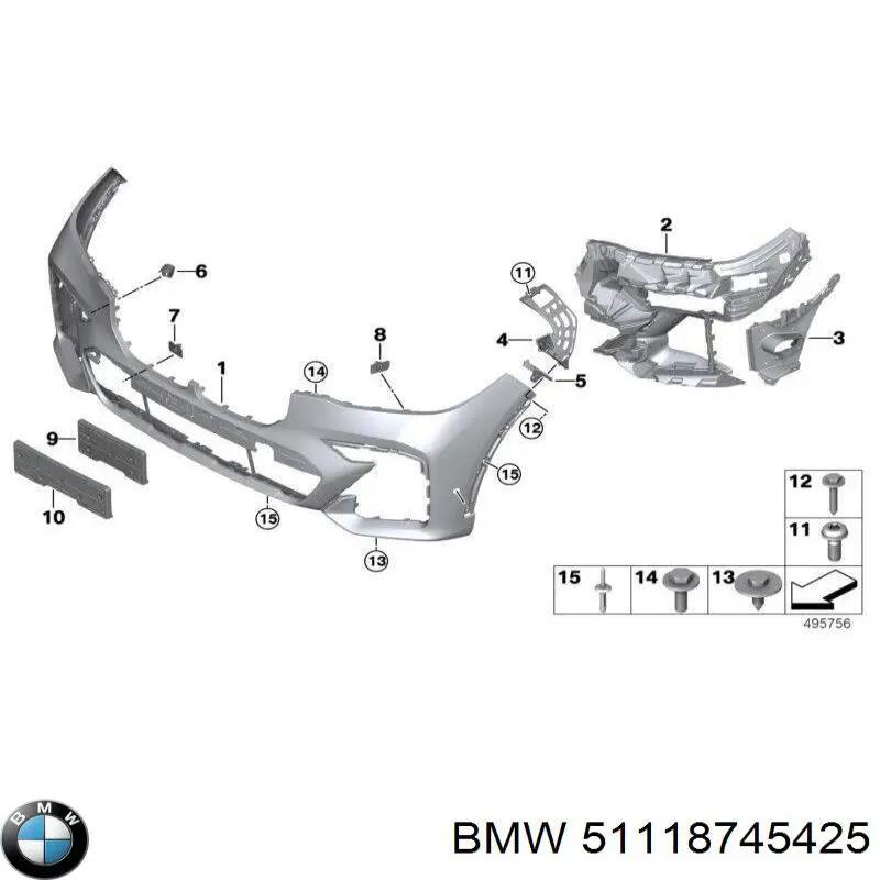 Бампер на авто BMW 51118745425 ціна, від 1684.51 USD