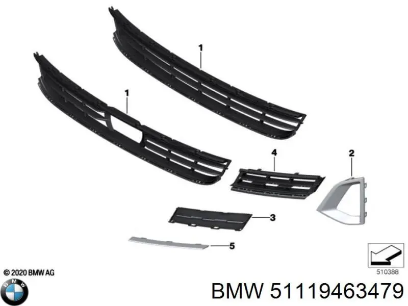  BMW 51119463479 ціна, від 44.92 USD