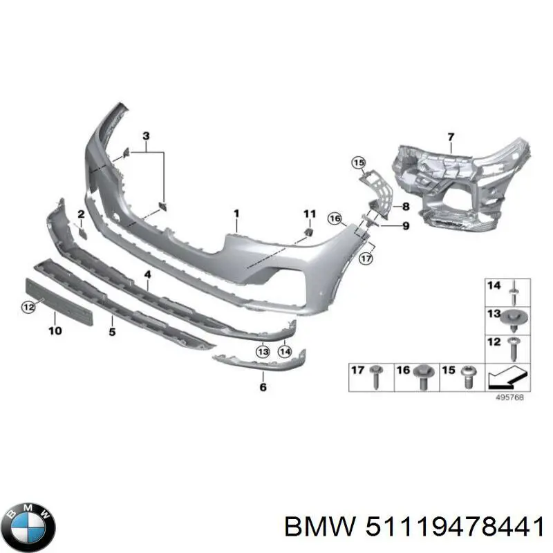 51119478441 BMW Бампер передній в зборі